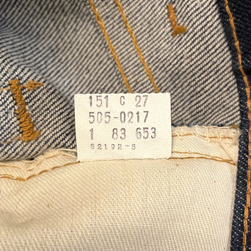 80s Levi's 505-0217 DEAD STOCK 29×31 USA製 内股シング 80s Levi's 505-0217 DEAD STOCK 29×31 USA製 内股シング