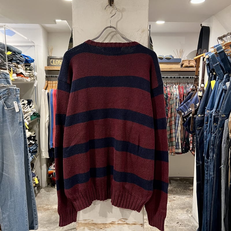 爽やかラルフローレンボーダーコットンセーター POLO by Ralph Lauren コットンニットセーター ラルフローレン