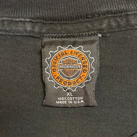 90s　HARLEY-DAVIDSON　S/S Tシャツ　ハーレーT　メタルイーグル　Size XL　USA製　©1996　(S5749)