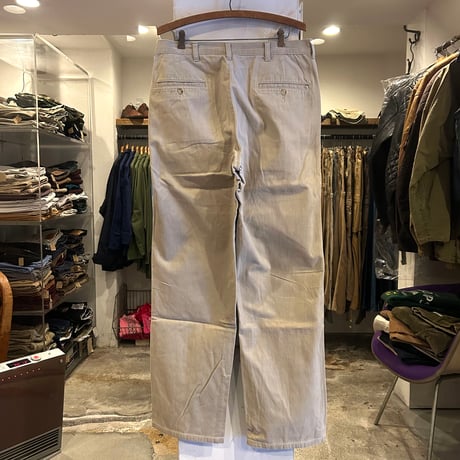 90s　Polo by Ralph Lauren　ポロチノ　ラルフローレン　チノパン　ベージュ　TALONジップ　33×33　USA製　(S3967)