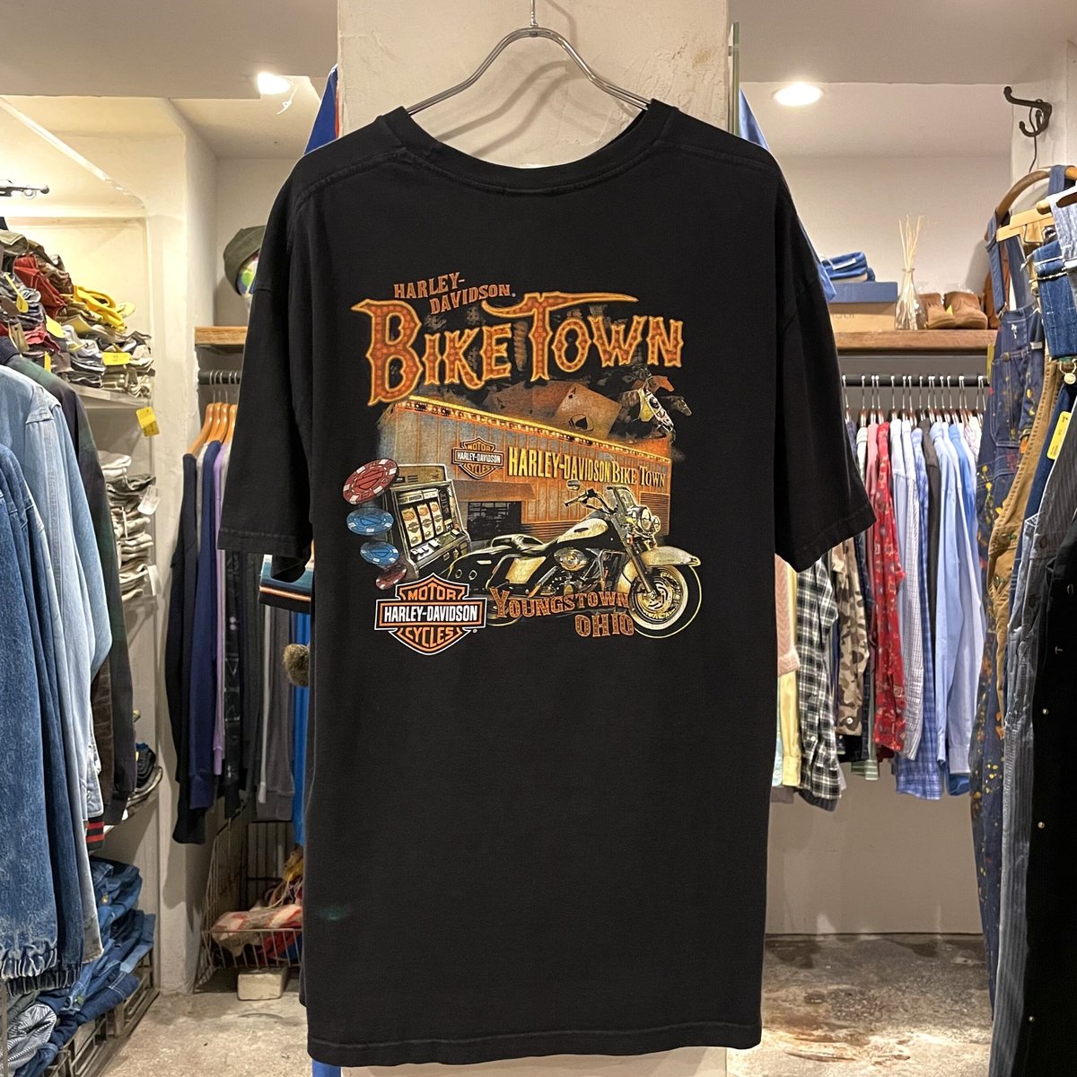 HARLEY-DAVIDSON ハーレーT ショートスリーブ ポケT 両面プリント (S262