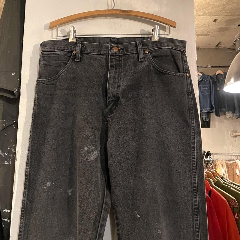 Wrangler 13MWZWK ブラックデニム パンツ 35×32 ラングラー (S3468