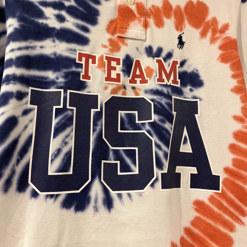 Ralph Lauren S/Sポロシャツ タイダイ染め TEAM USA ラルフ Ralph Lauren S/Sポロシャツ タイダイ染め TEAM USA ラルフ