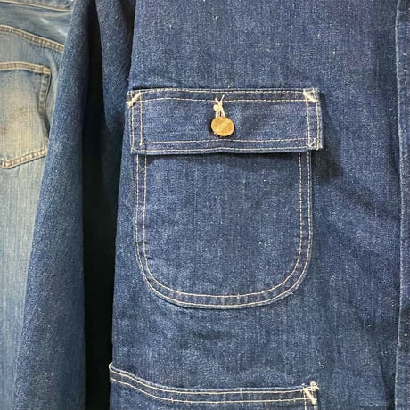 carhartt　70s　USA製　デニムカバーオール　ブランケットライナー　カーハート　(S0703)