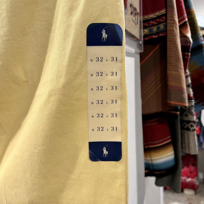 Polo by Ralph Lauren チノパン タック入り ポロチノ イエロー