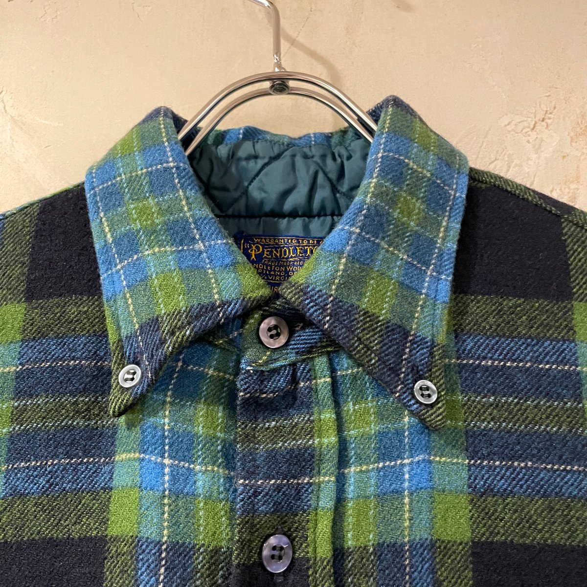 な*さ様 60s？AMANA ウールシャツUSA製 60s PENDLETON L/S ウールシャツ USA製 Size M 三点留 BDシャツ