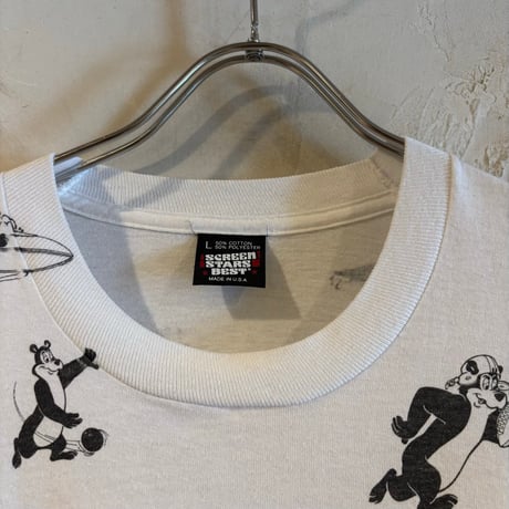 80s　SCREEN STARS　S/S Tシャツ　Hamm's Beer　USA製　Size L　ビールTシャツ　ハムズビール　ハムズベアー　(S5670)