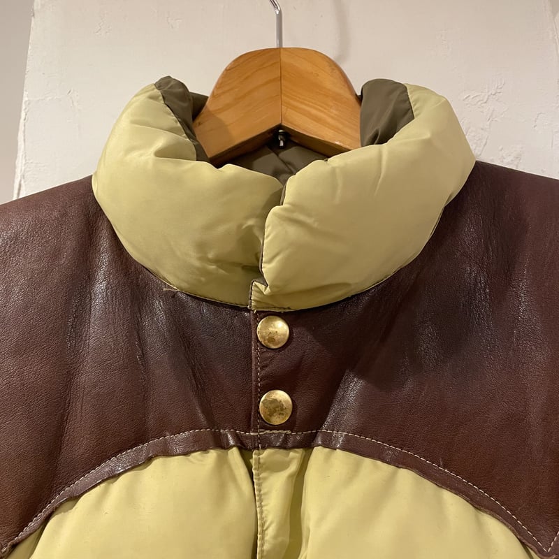 Rocky Mountain 70s ダウンベスト レザーヨーク切り替え ロッキー