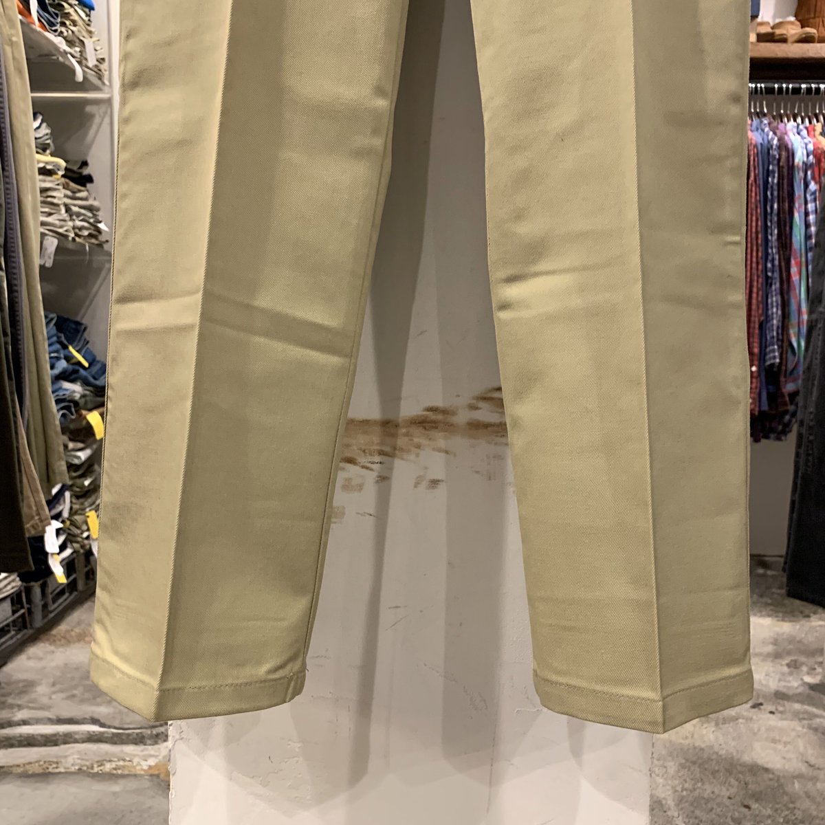 90s Dickies ワークパンツ ディッキーズ ベージュ USA製 DEADSTOCK W