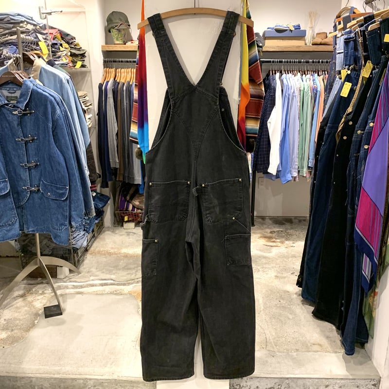 90s Carhartt ダック地 オーバーオール ダブルニー 黒