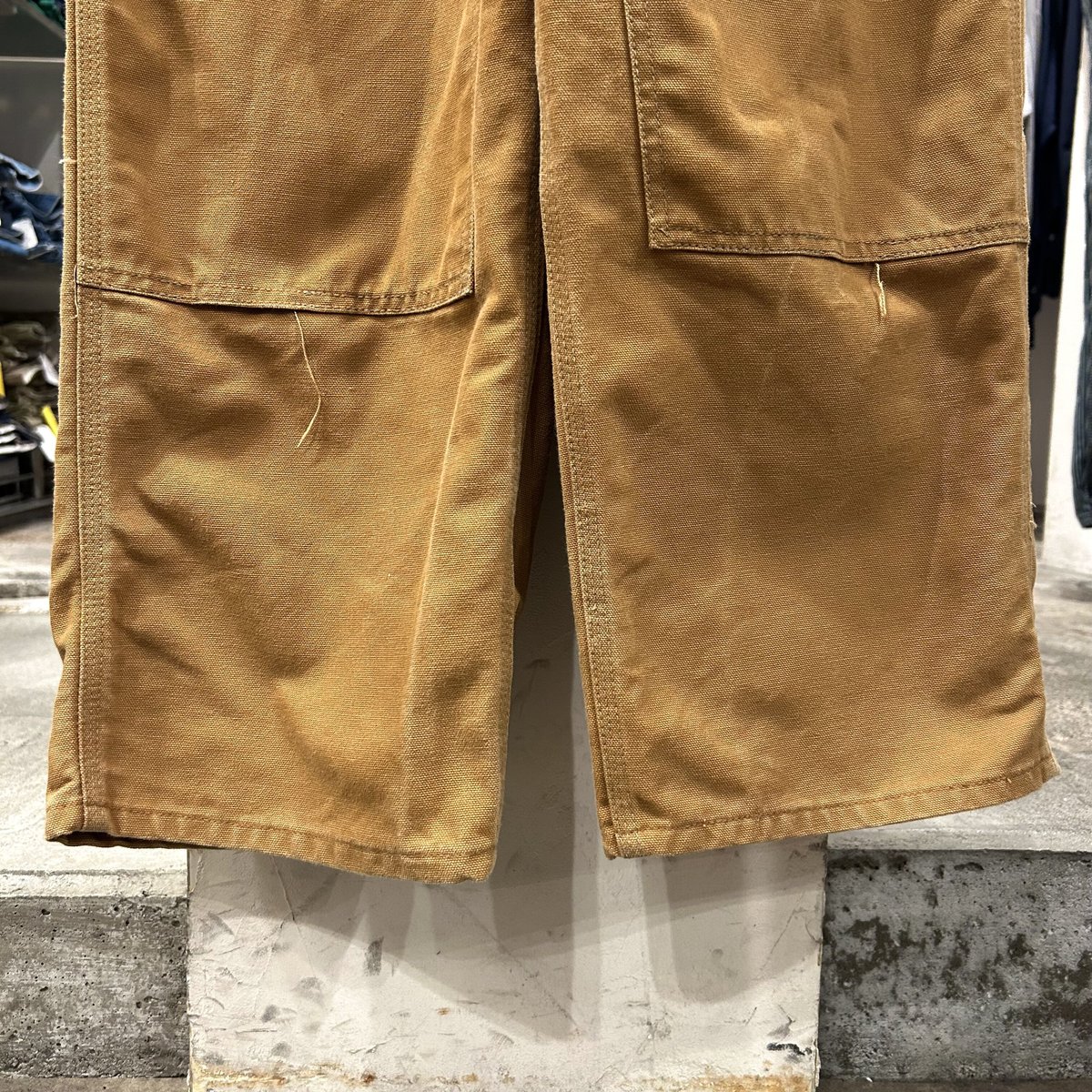 90s Carhartt ダック地 オーバーオール ダブルニー カーハート