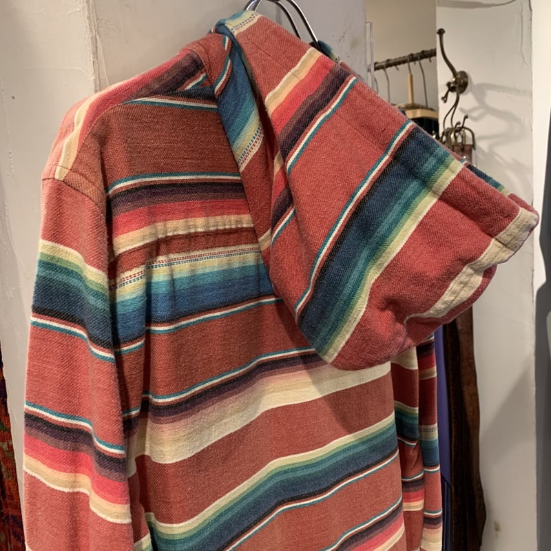 90s Ralph Lauren フーデッド プルオーバーシャツ ネイティブ柄