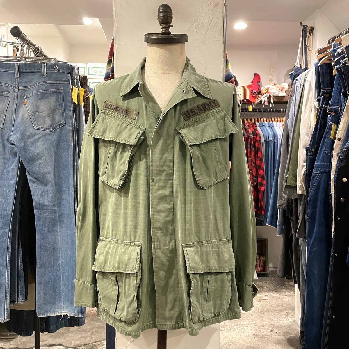 70s US ARMY Jungle Fatigue Jacket 4thタイプ リップストッ