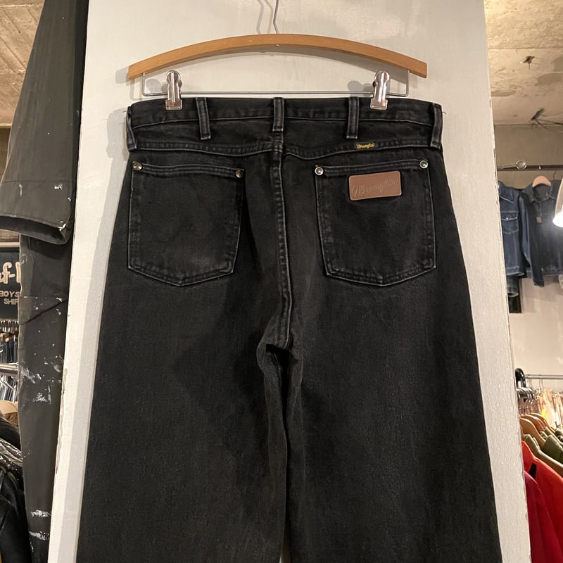 80s Wrangler 13MWZWK ブラックデニムパンツ 32×34 USA製 ラングラ
