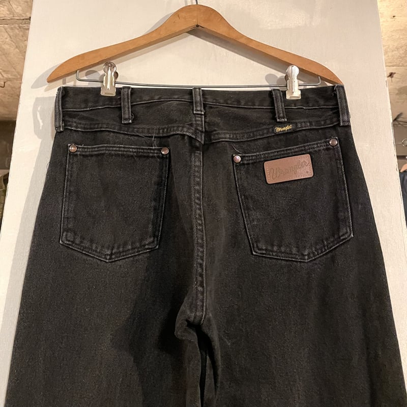 80s Wrangler 13MWZWK 後染め ブラックデニムパンツ 32×33 USA製