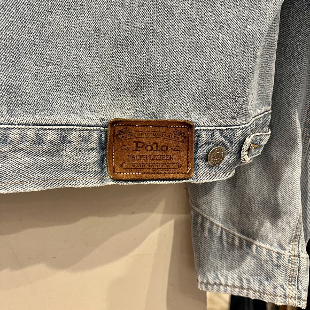 80s POLO RALPH LAUREN インディアンヘッド デニムジャケット 白 80s POLO RALPH LAUREN インディアンヘッド デニムジャケット 白