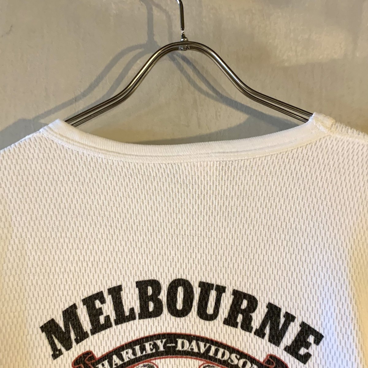80s SUPER JOHNS ロングスリーブサーマルTシャツ Harley-Davidso 80s SUPER JOHNS ロングスリーブサーマルTシャツ Harley-Davidso