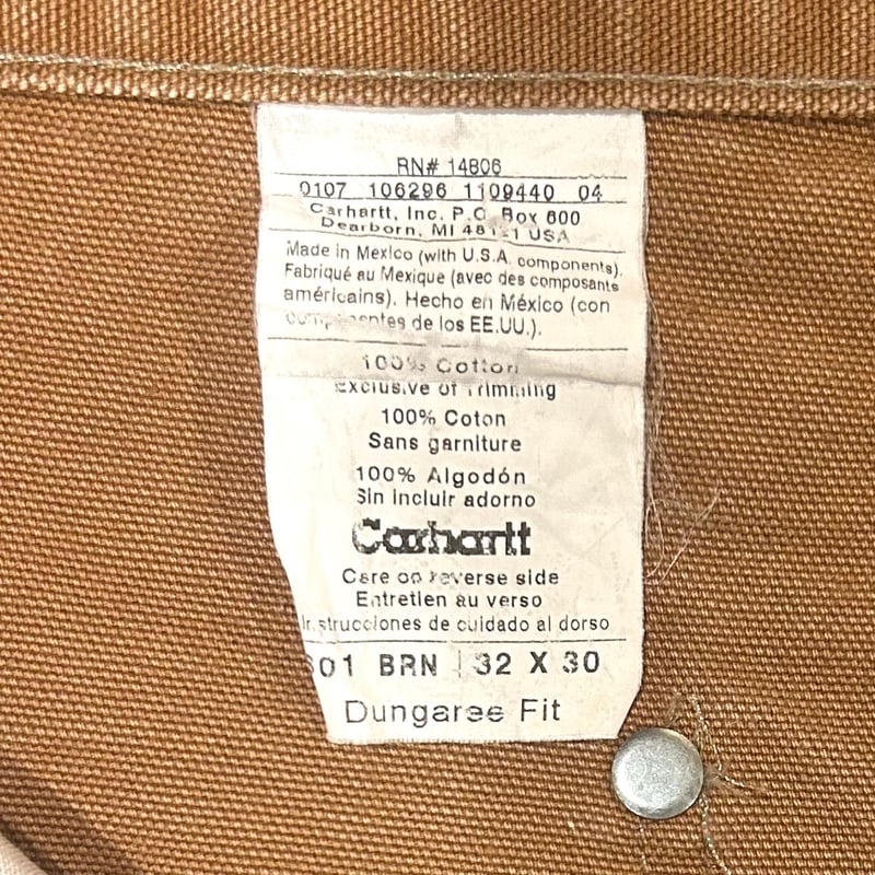 carhartt ダック地 ペインターパンツ ダブルニー カーハート ブラウン