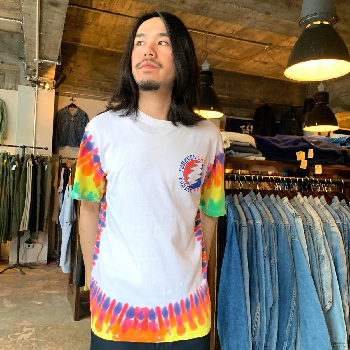 アンビル anvil GRATEFUL DEAD グレイトフルデッド SUMMER TOUR 1993 タイダイ柄 両面プリント バンドTシャツ バンT メンズXXL /eaa326229