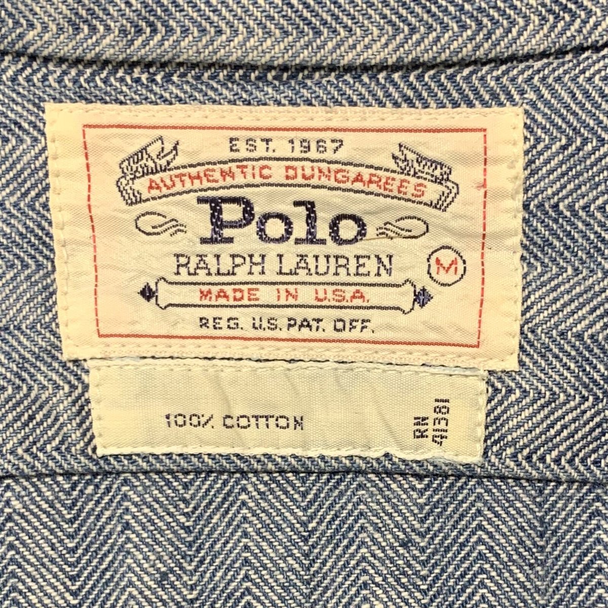 ラルフローレン ヘリンボーン デニム ワークシャツ USA製 白タグ 楽天市場】90s 白タグ USA製 □ POLO ポロ ラルフローレン