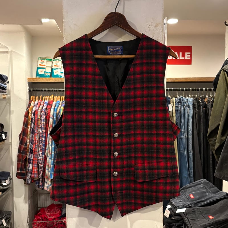 40s PENDLETON ヴィンテージウールベスト 40s PENDLETON Wool Vest USA製 チェック柄 ウールベスト