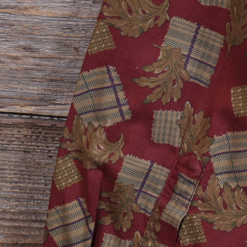 80s CHAPS Ralph Lauren 総柄 ロングスリーブ シャツ 80年代 チャップ