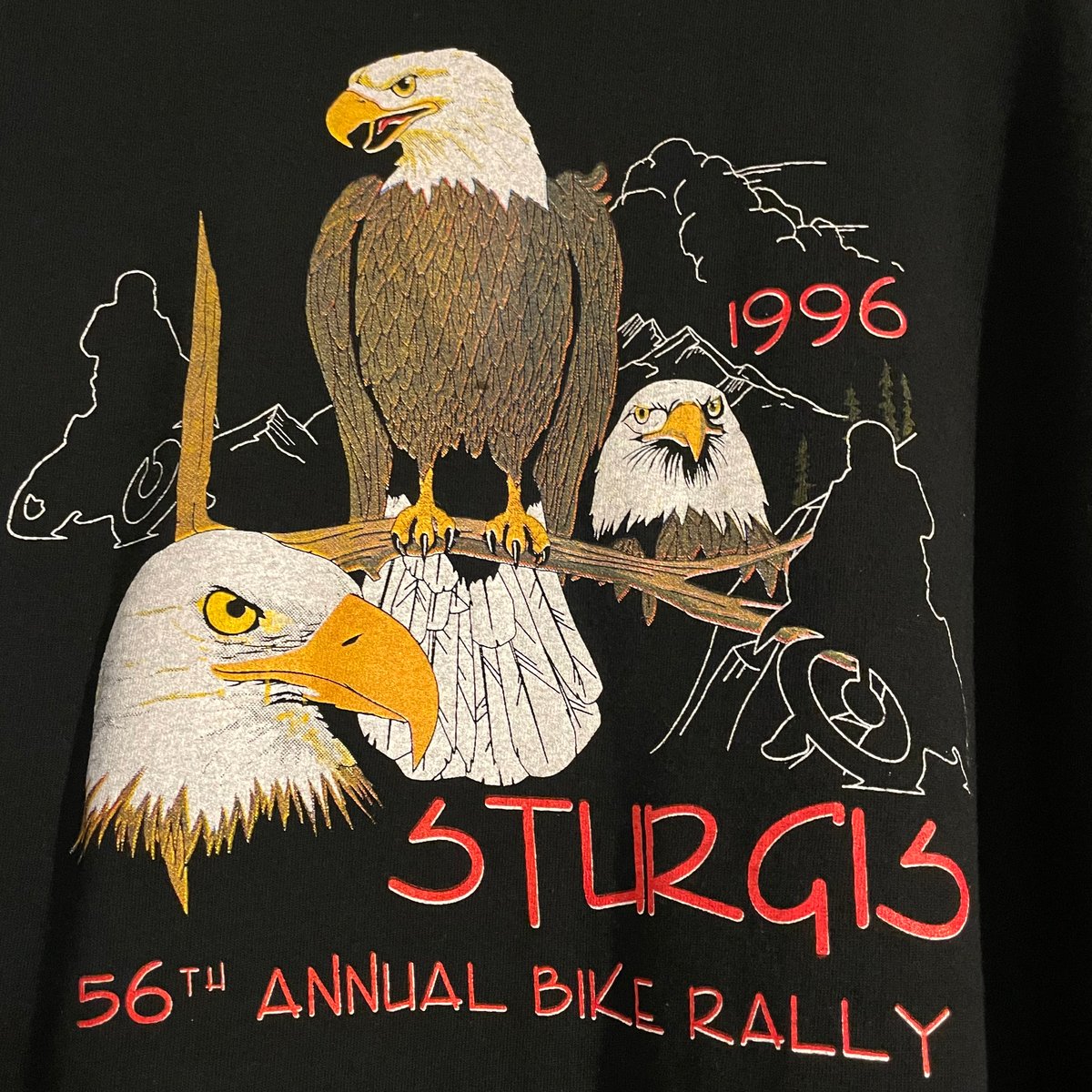 90s FRUIT OF THE LOOM S/S バイクTシャツ BLACK HILLS S