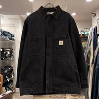carhartt　トラディショナルコート　Size XL相当　ダック地　カーハート　ブラック　雰囲気系　(S5217)