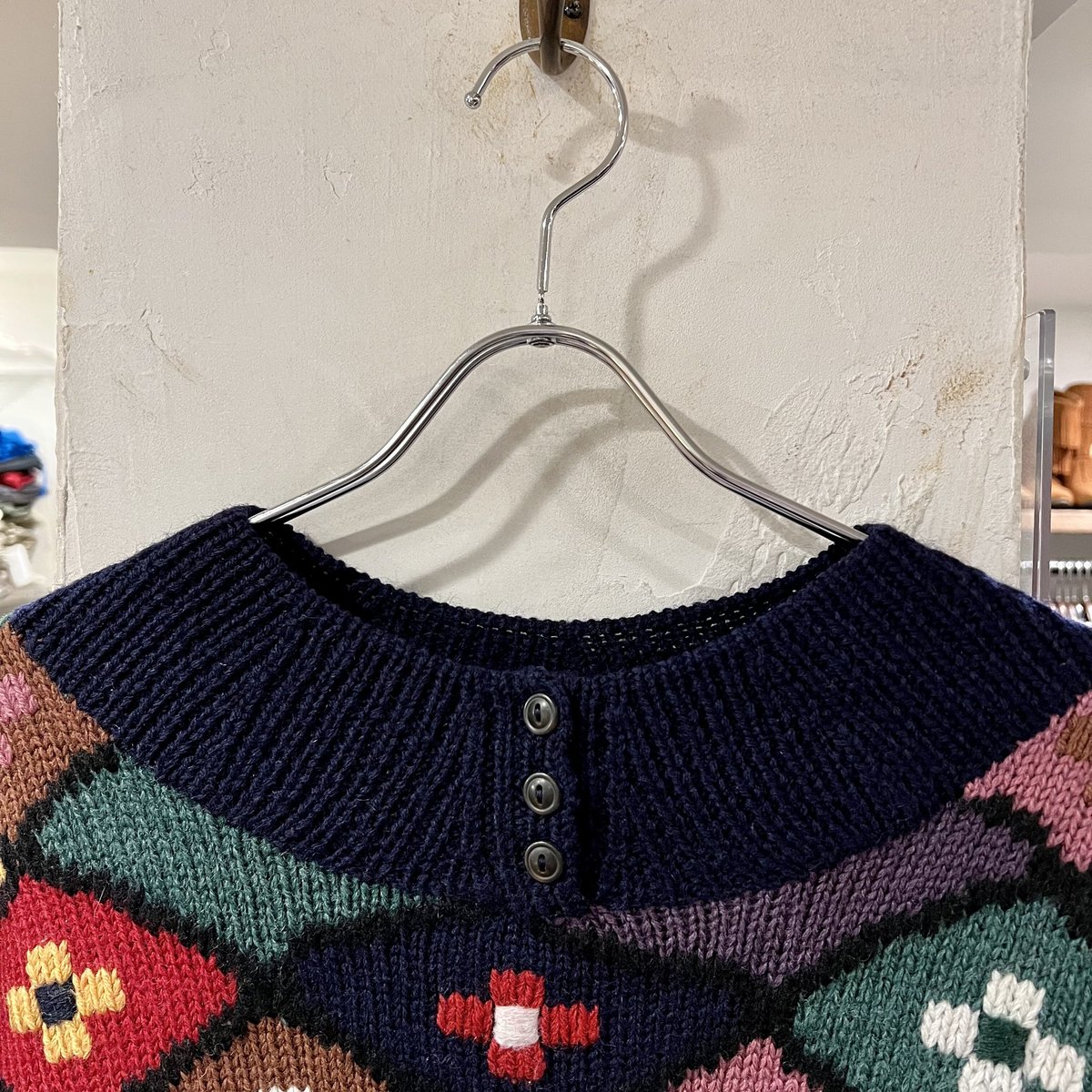 COOGI　クージー　AU製　ピュアウール　3Dニットセーター　好配色　美品　L COOGI クージー AU製 ピュアウール 3Dニットセーター 好配色 美