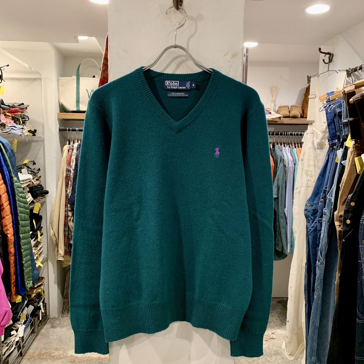 POLO by Ralph Lauren ラムウールニット Vネック セーター ラルフ