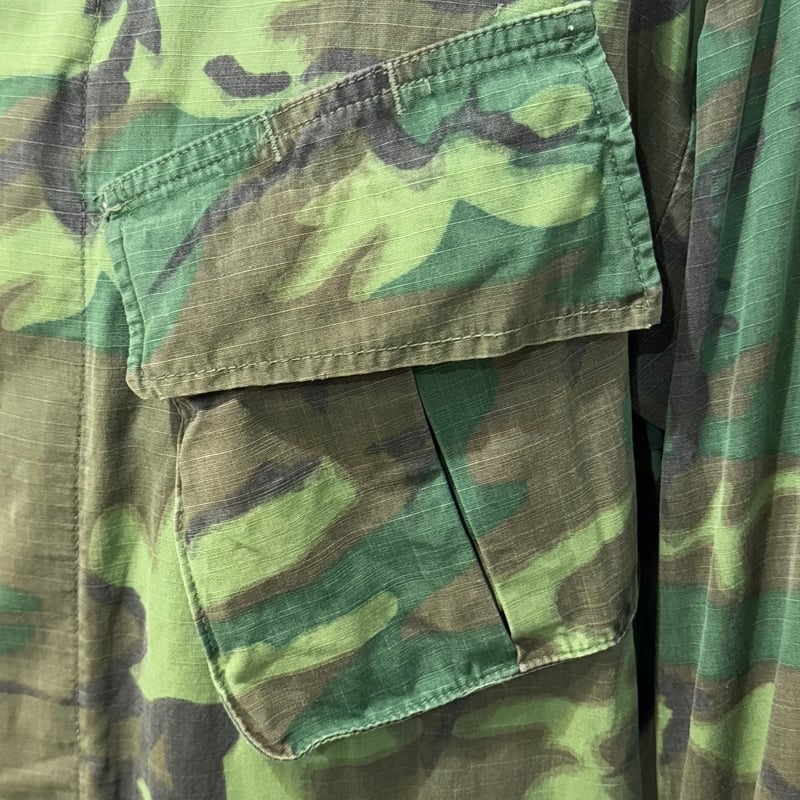 60s US ARMY グリーンリーフ カモ ジャングルファティーグ ジャケット 60s US MILITARY JUNGLE FATIGUE JACKET グリーンリーフ S