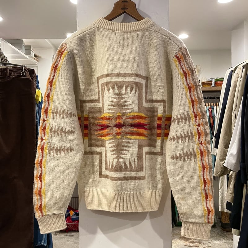PENDLETON 70s チーフジョセフ柄 ウールニット ペンドルトン (S0497) |