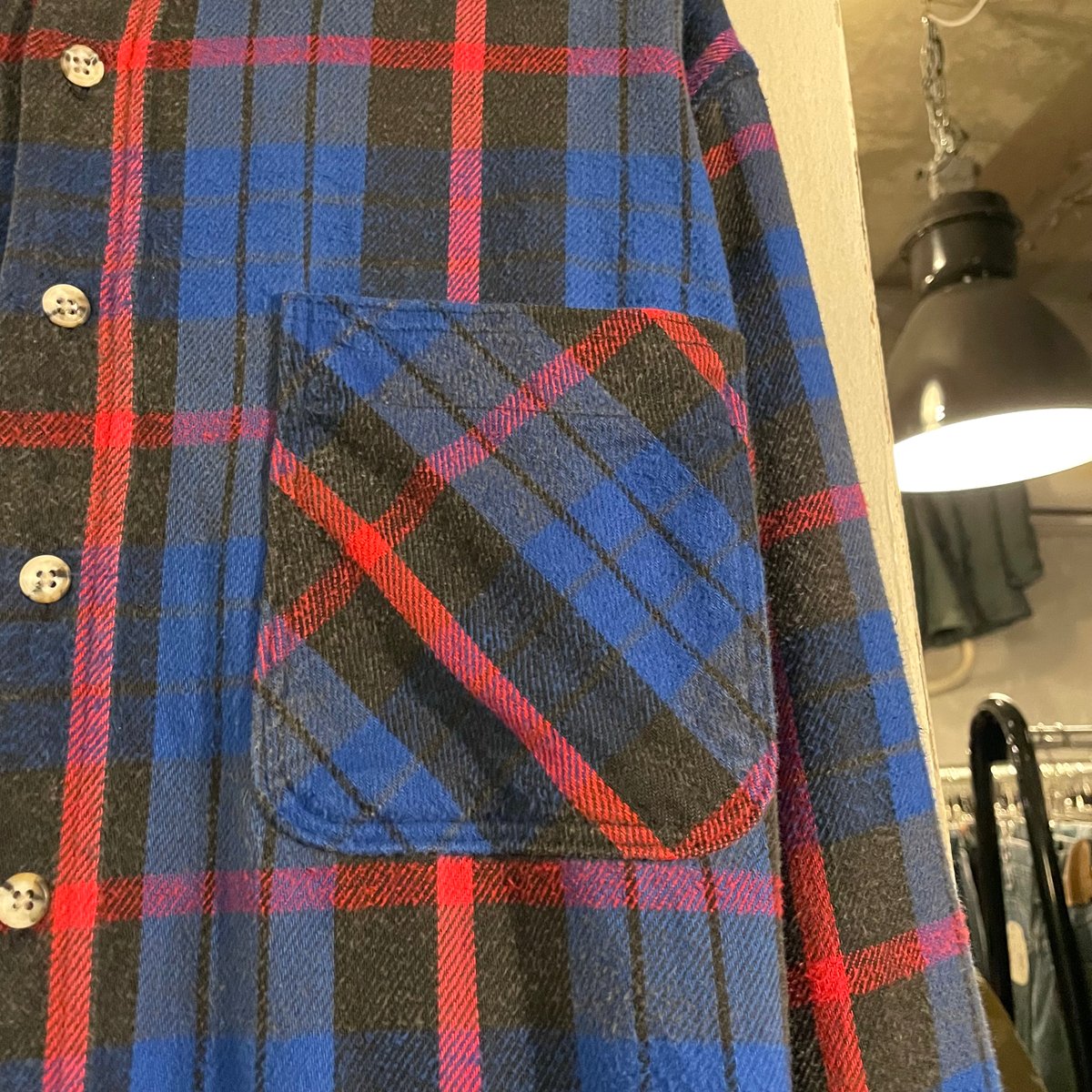 80s BIG MAC × ST JOHN'S BAY L/S ネルシャツ USA製 Size