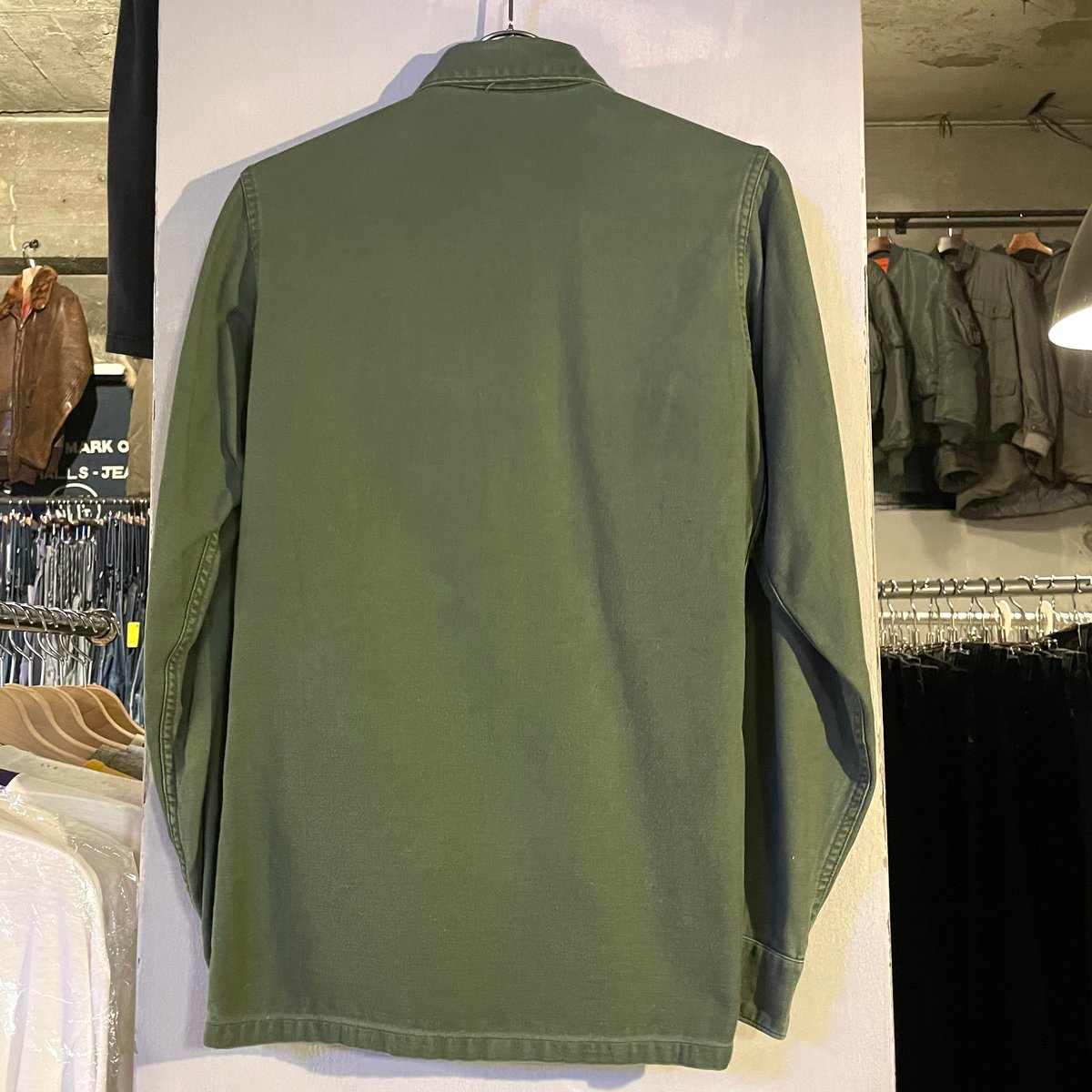 60s US ARMY ユーティリティシャツ シャツ袖 OG 107 COTTON SATEE