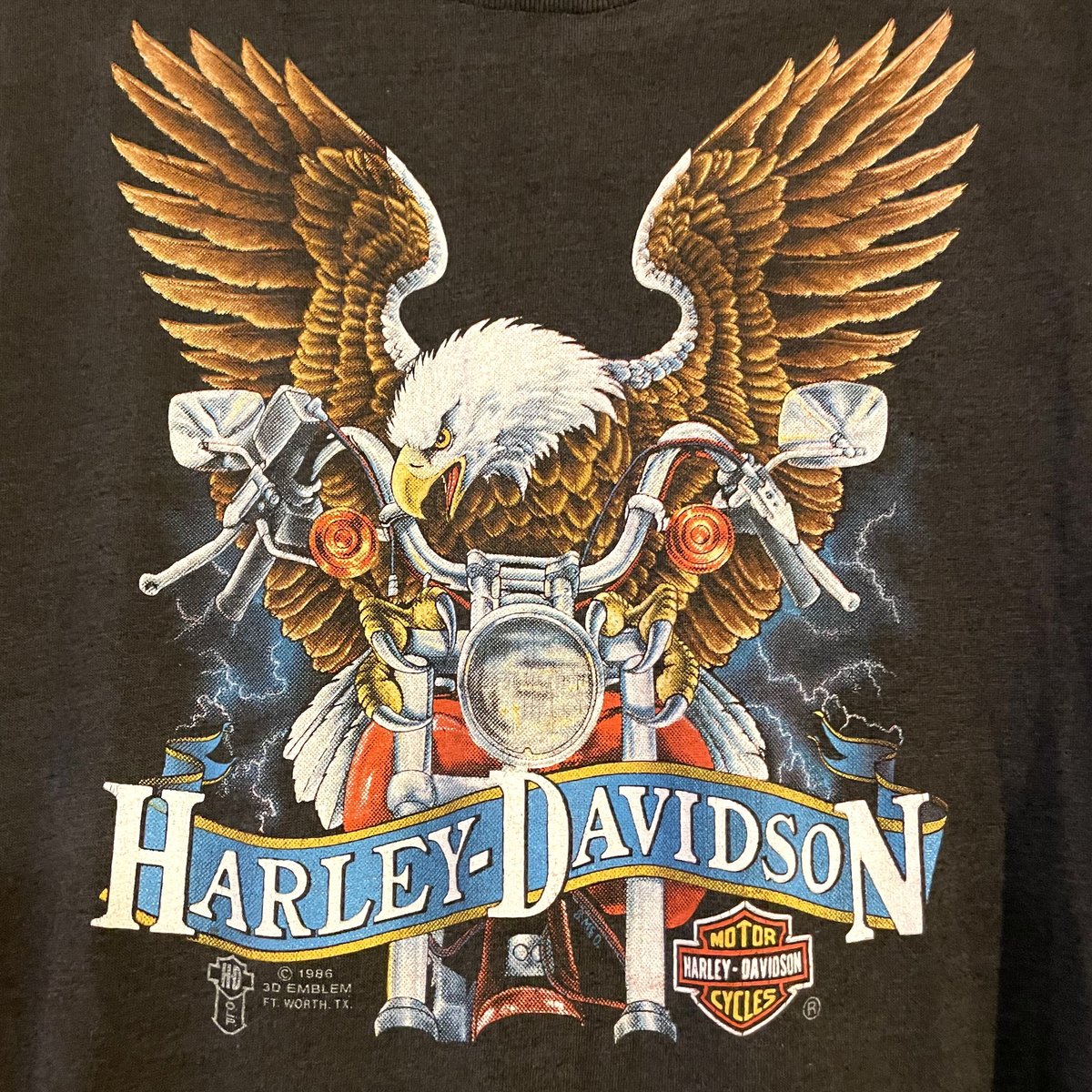 80s 3D EMBLEM HARLEY-DAVIDSON ハーレーT ©︎1986 USA製 80s 3D EMBLEM HARLEY-DAVIDSON ハーレーT ©︎1986 USA製