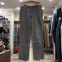 80s　RUSTLER　先染め ブラックデニムパンツ　34×31　USA製　ラスラー　(S5255)