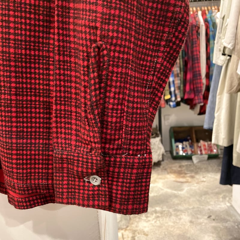 Woodbury SANFORIZED 50s DEAD STOCK プリントネルシャツ ボッ