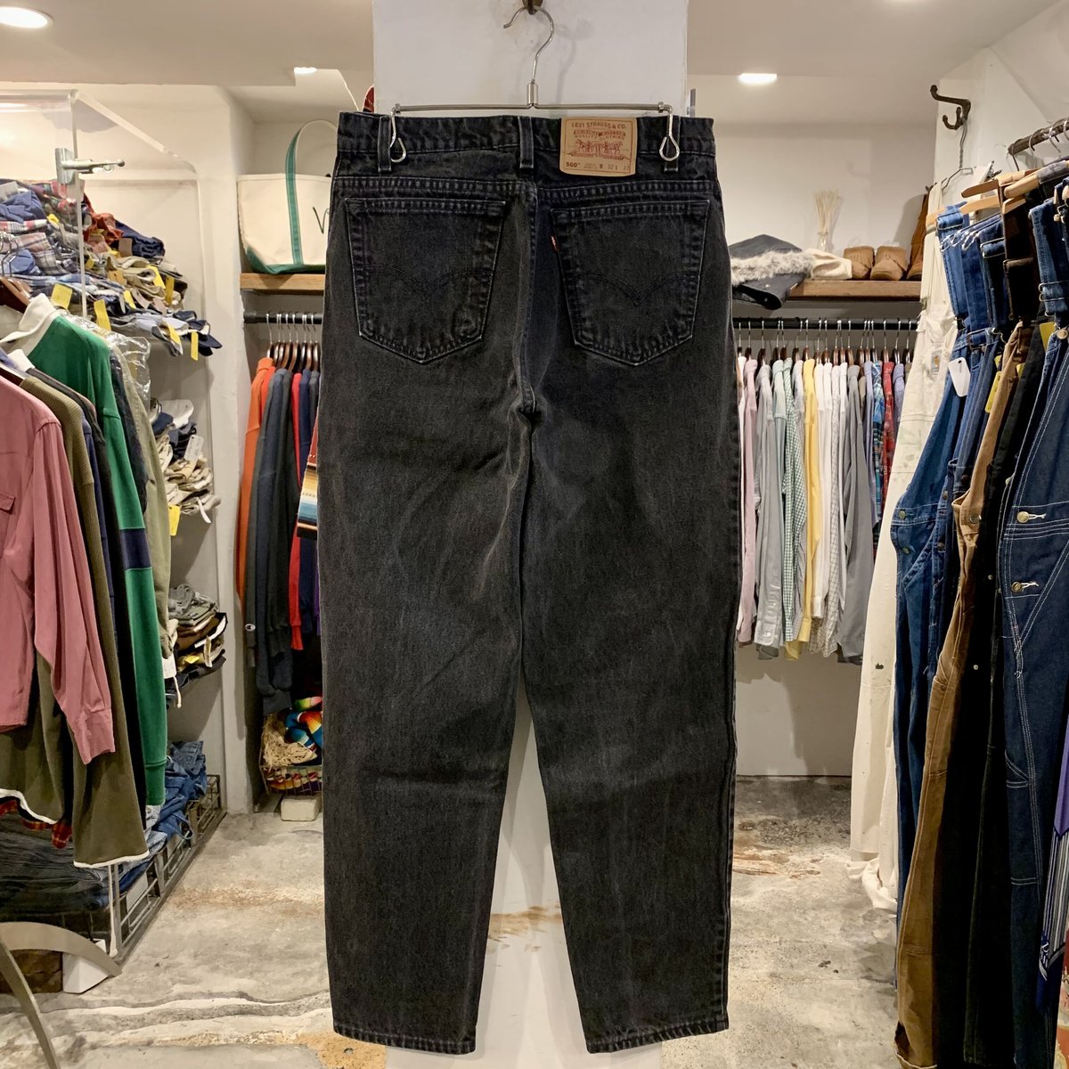 90s Levi's 560 後染めブラック テーパードシルエット USA製 ブラック