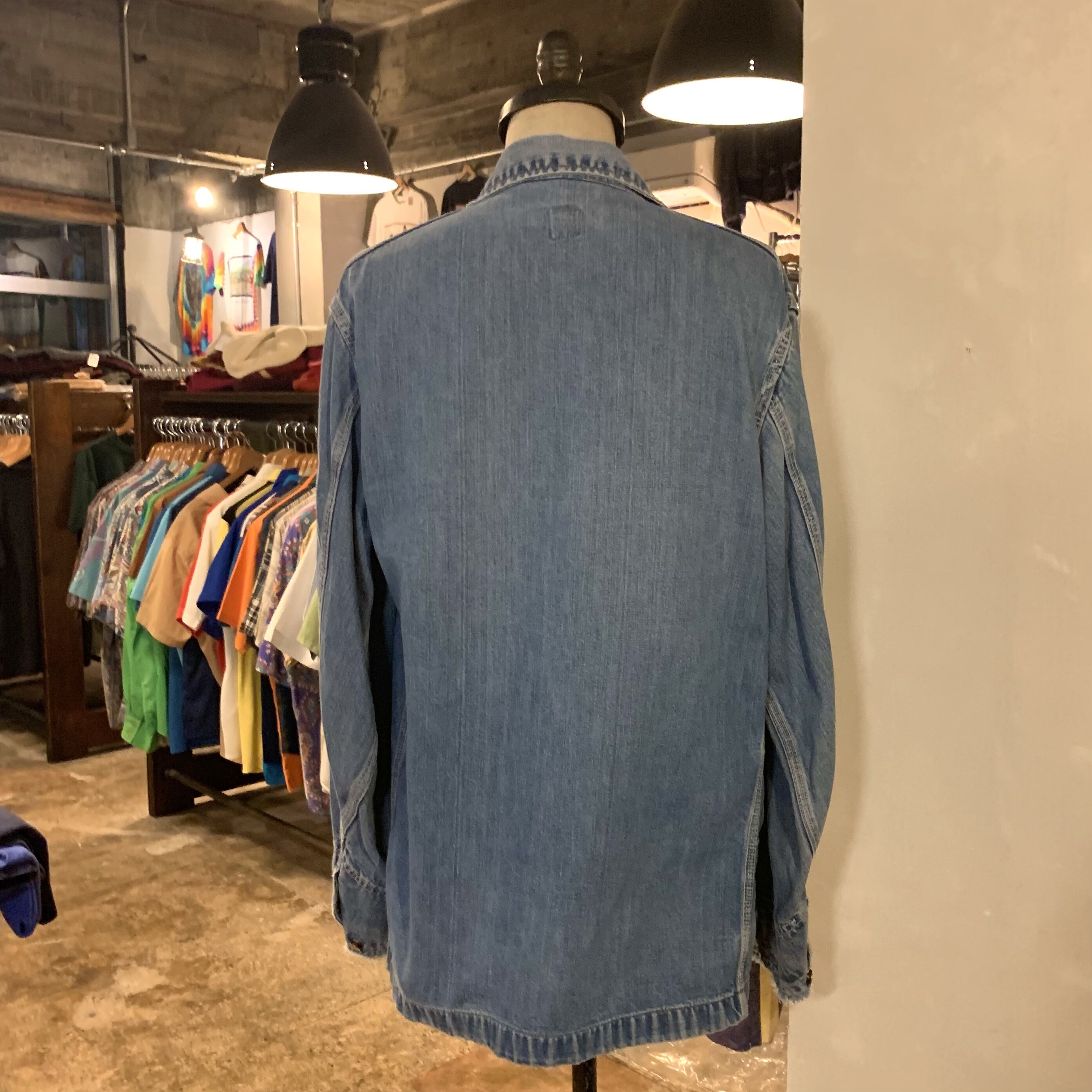 70s Lee 91-J ヴィンテージ デニムカバーオール USA製 SANFORIZED 雰