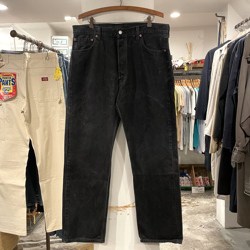 Levi's 501 90年代 リーバイス501 後染めブラックデニムパンツ