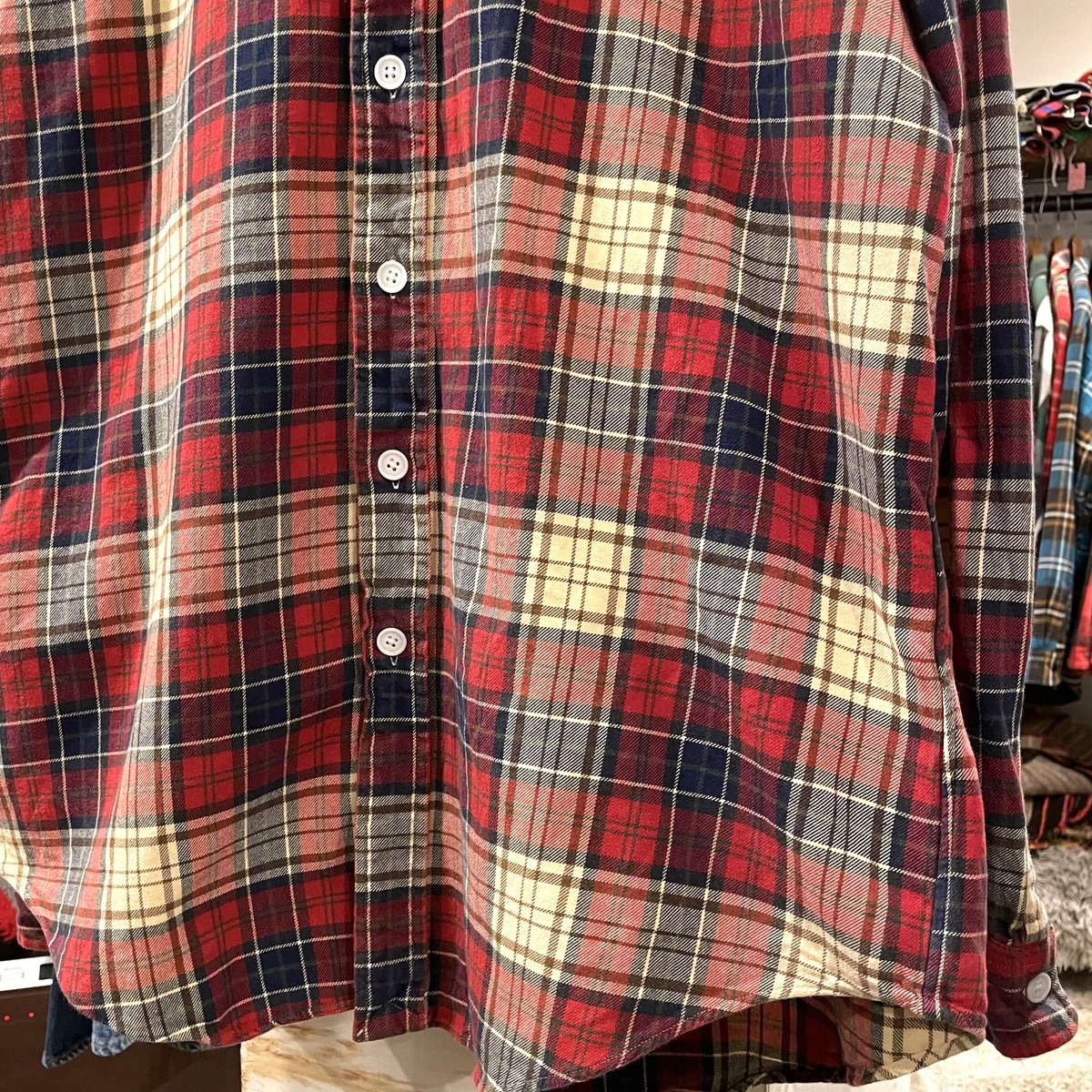 Polo Ralph Lauren*カジュアル*チェック柄ロゴ*フーディ POLO RALPH LAUREN フード付き チェック柄 コットンシャツ M