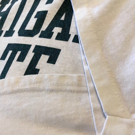 80s　Champion　S/S Tシャツ　MICHIGAN　染み込みプリント　USA製　Size XXL　トリコタグ　(S4671)