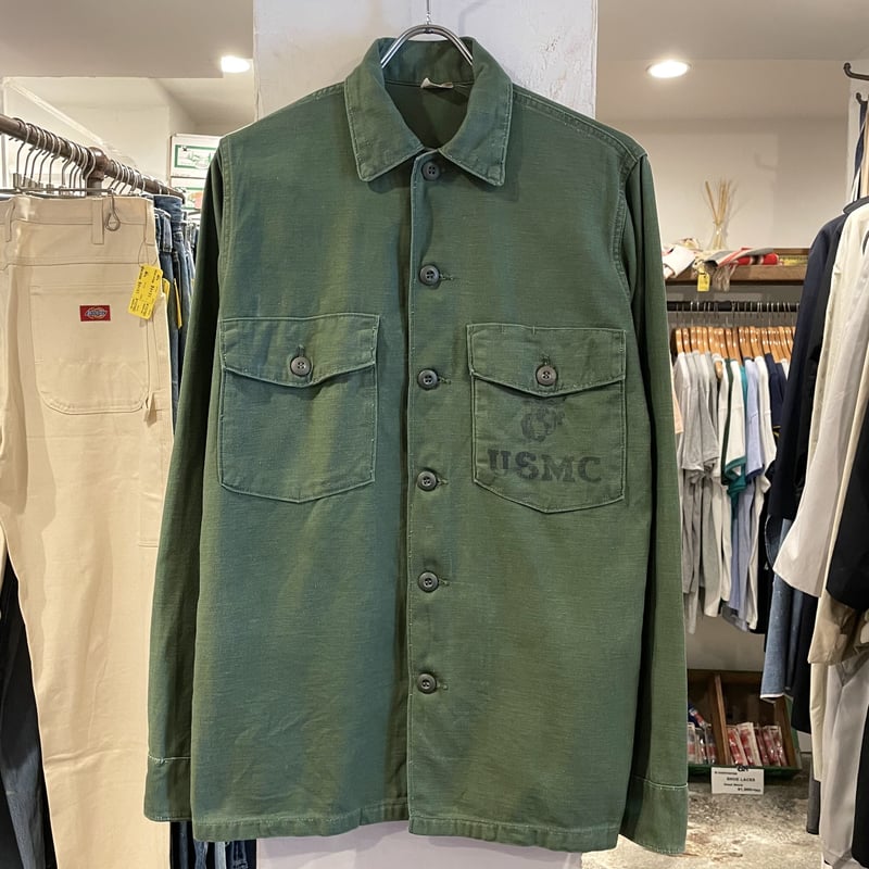 70s ビンテージ　og107 USA製　ユーティリティシャツ　ミリタリーシャツ 70s 米軍 OG107 ユーティリティシャツ ミリタリーシャツ S171