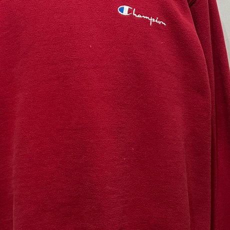 90s　Champion　L/S スウェットシャツ　USA製　Size L　ロゴ刺繡　無地　チャンピオン　(S5341)