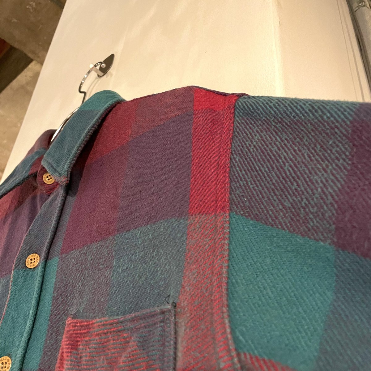 80s BIG MAC ネルシャツ USA製 コットンシャツ チェック柄 (S1870) |