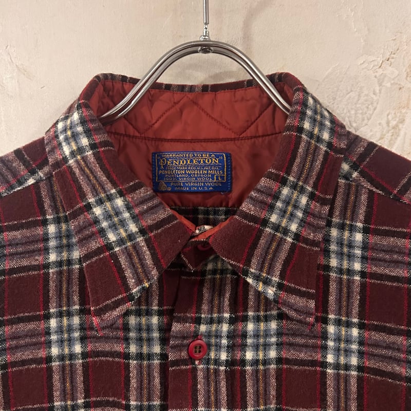 70s PENDLETON ウールチェックシャツ ペンドルトン Size L USA製