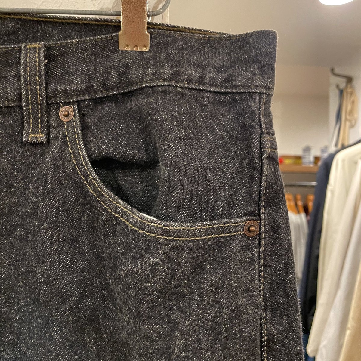 Levi's 501 90年代リーバイス 501 先染めブラックデニムパンツ ボタン