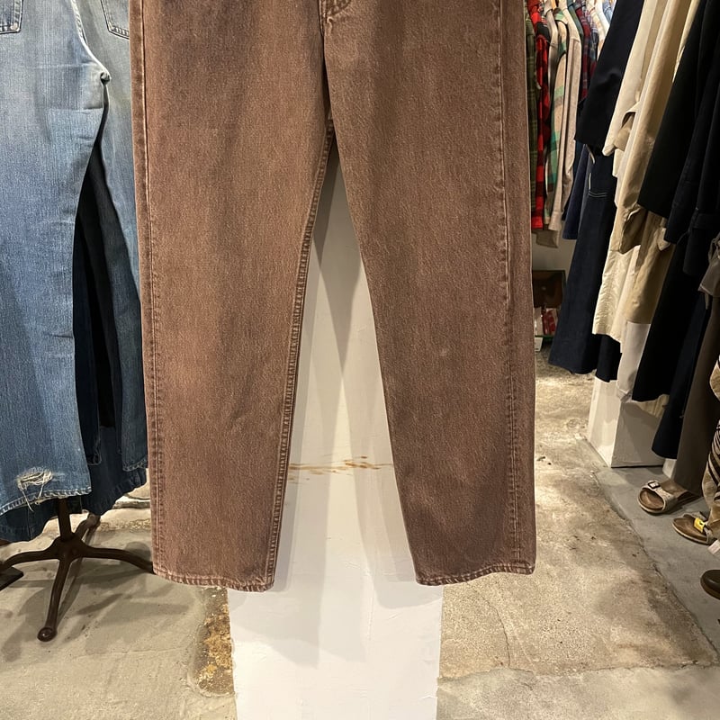 90s USA製 Levi's 501 カラーデニム ブラウン ゴールデンサイズ Levi's 501 90年代 リーバイス501 後染めカラーデニム ブラウン