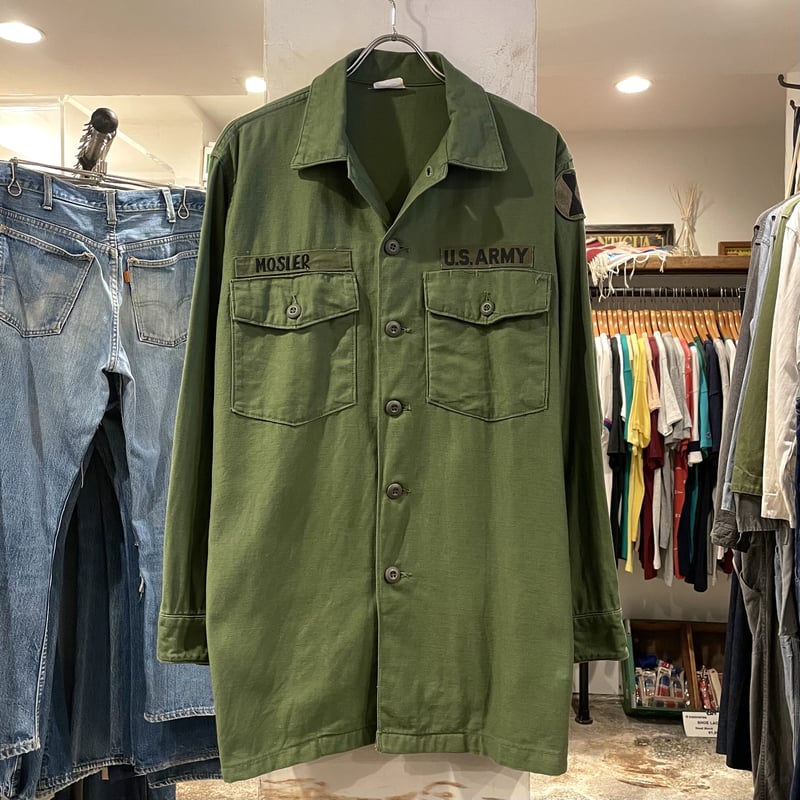 60s US ARMY ユーティリティシャツ OG 107 COTTON SATEEN SHI