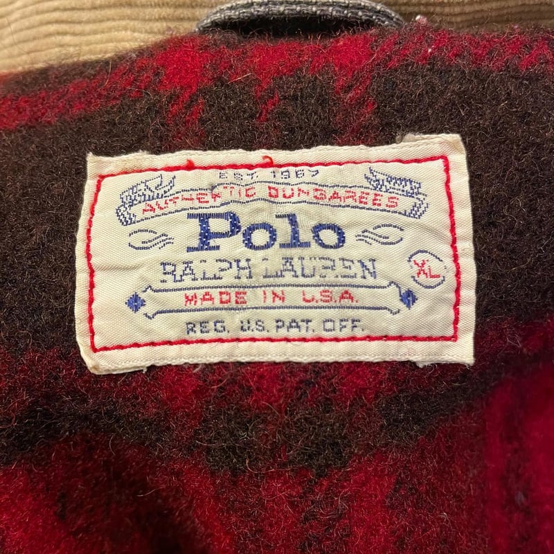 POLO RALPH LAUREN 80s USA製 ブラックデニムジャケット 襟 POLO RALPH LAUREN 80s USA製 ブラックデニムジャケット 襟
